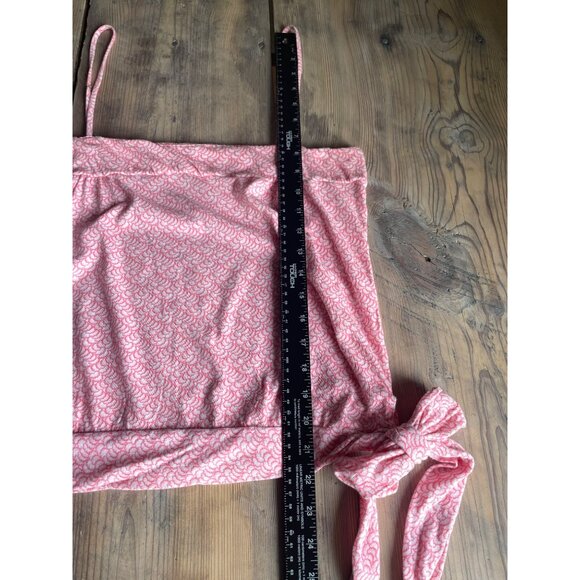 Old Navy Tank Top Womens L Pink Spaghetti Strap Tie at Waist Y2K - Picture 7 of 8